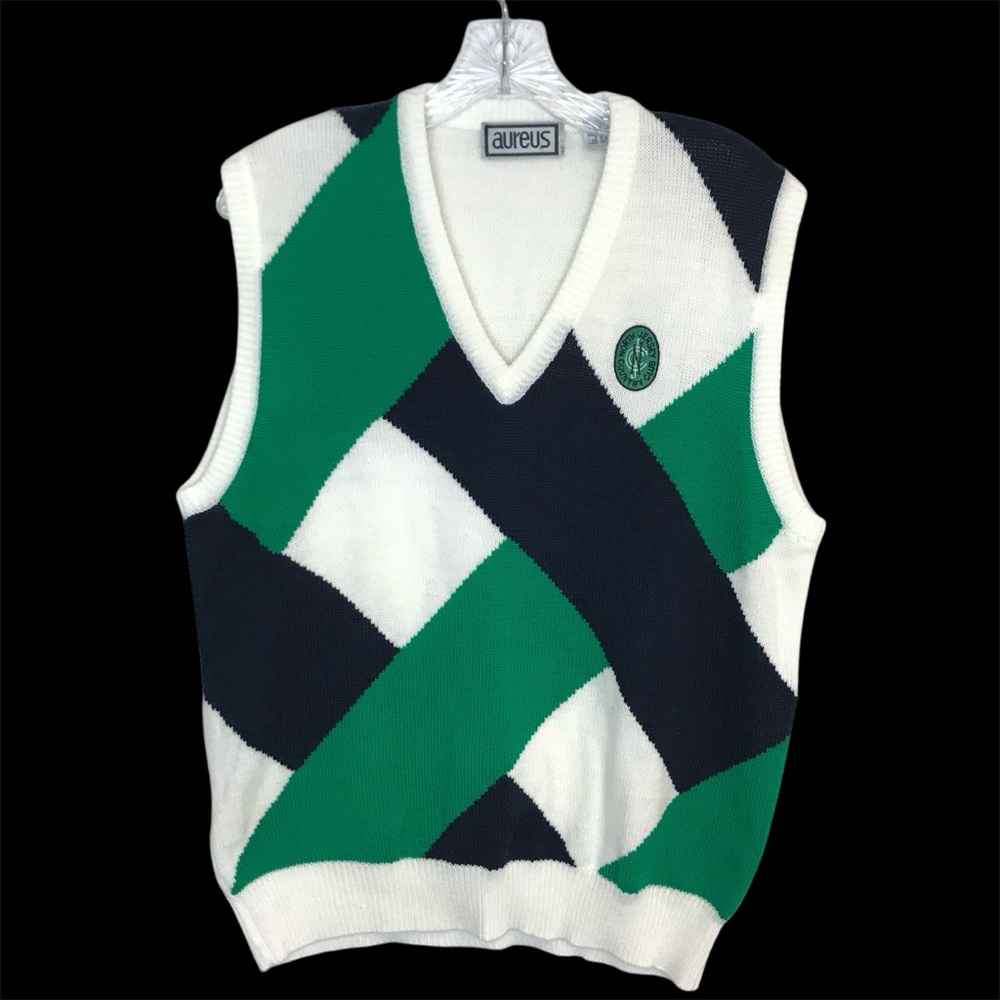 AUREUS 90s Y2K Sweater Vest Sz M